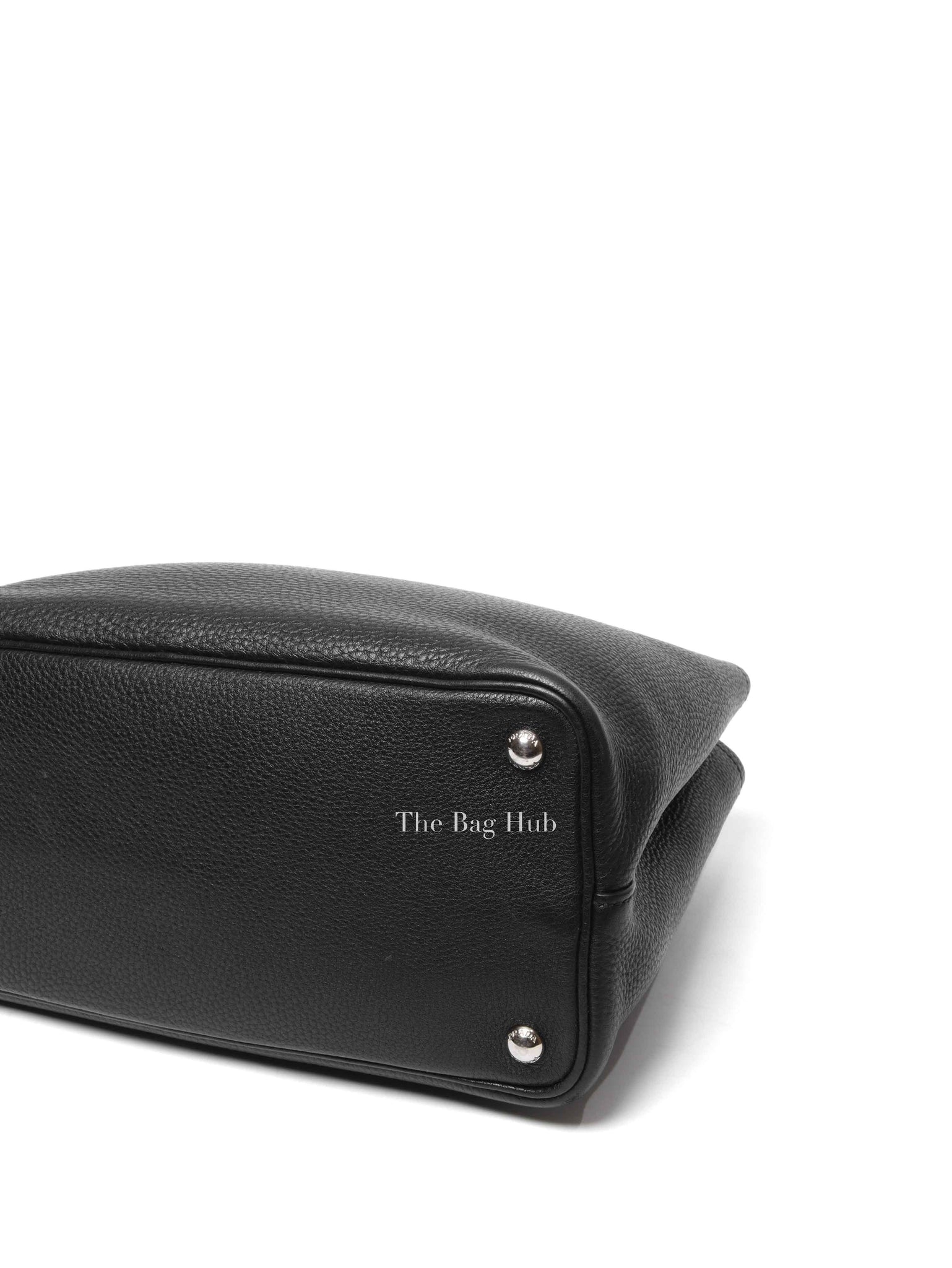 Prada Nero Vitello Daino Double Handle Tote Bag 1BG007 w/o Strap