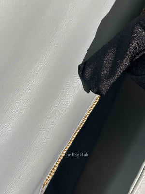 Christian Dior Grey Cannage Calfskin Leather Large Caro Bag