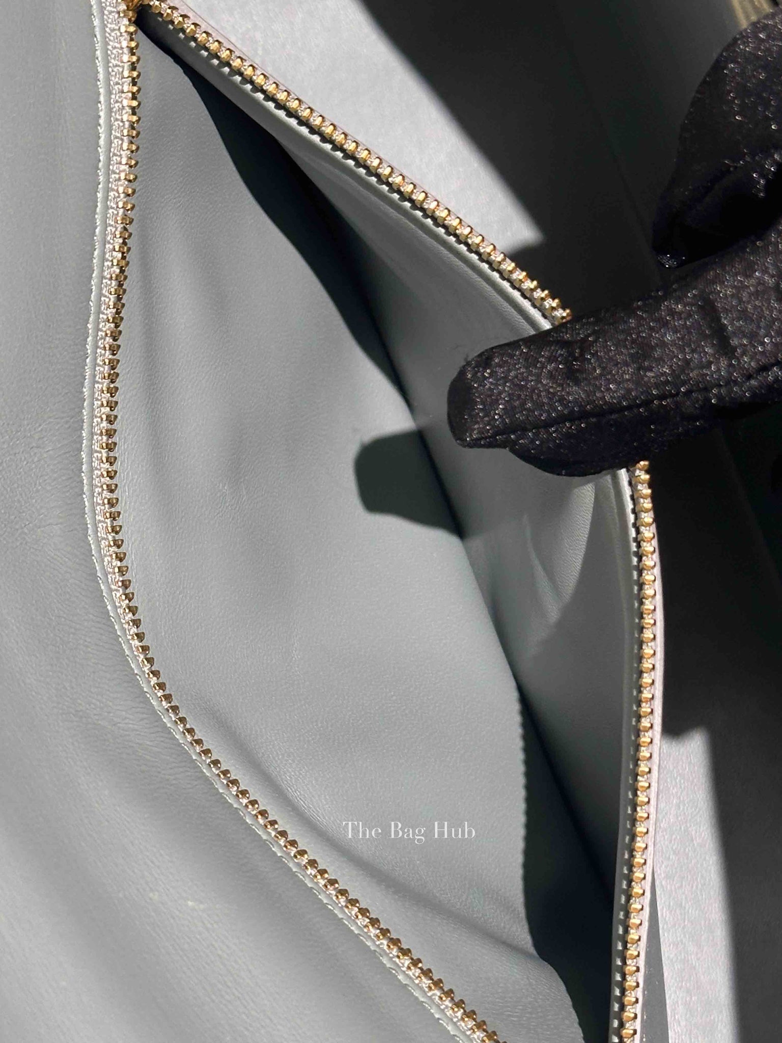 Christian Dior Grey Cannage Calfskin Leather Large Caro Bag