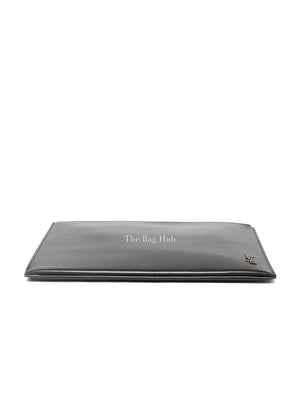 Saint Laurent Black Shiny Calfskin Tiny Monogram Zip Tablet Holder