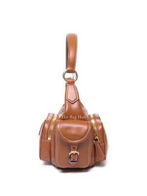 Miu Miu Cognac Nappa Leather Pocket Bag