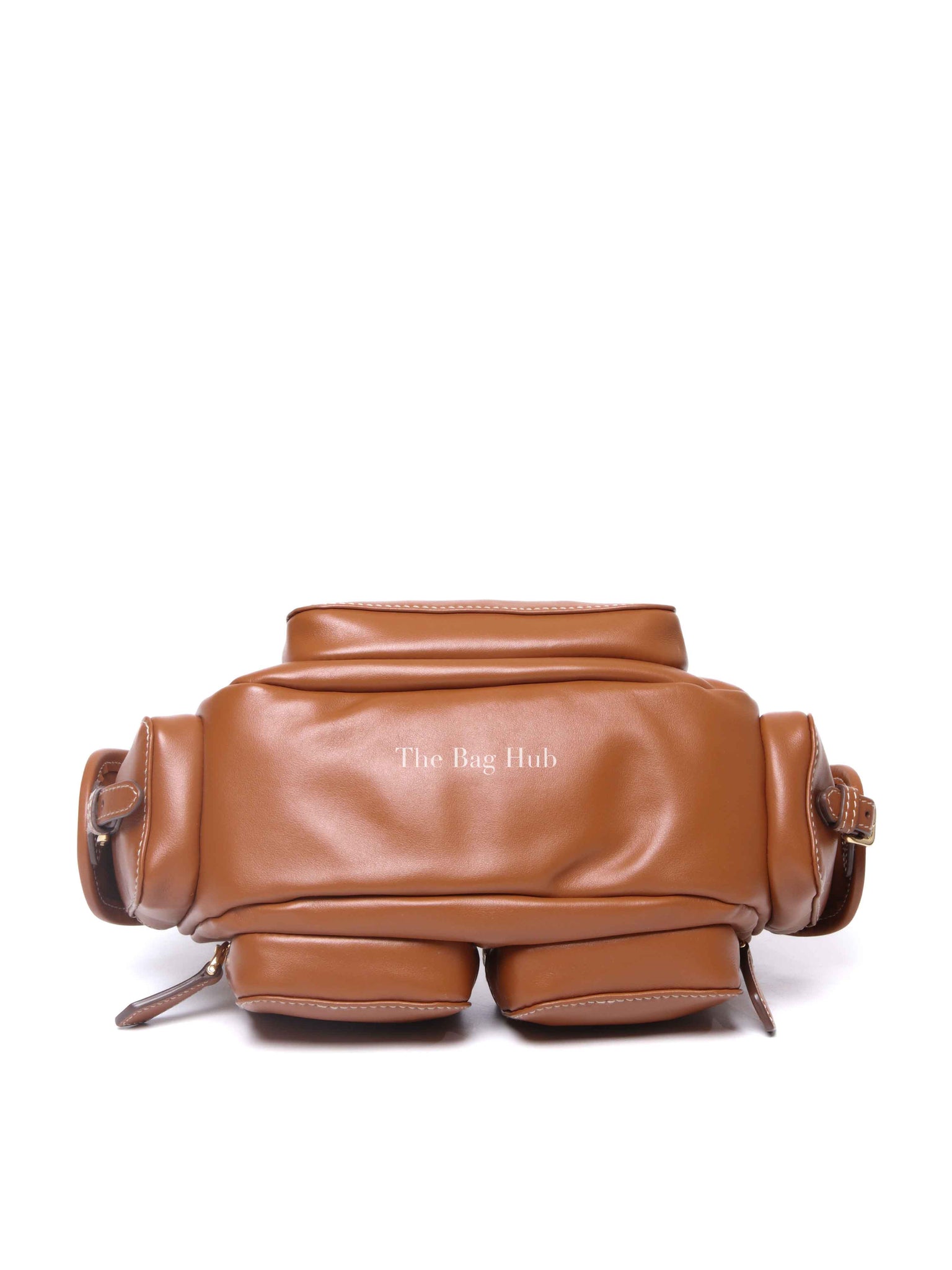 Miu Miu Cognac Nappa Leather Pocket Bag