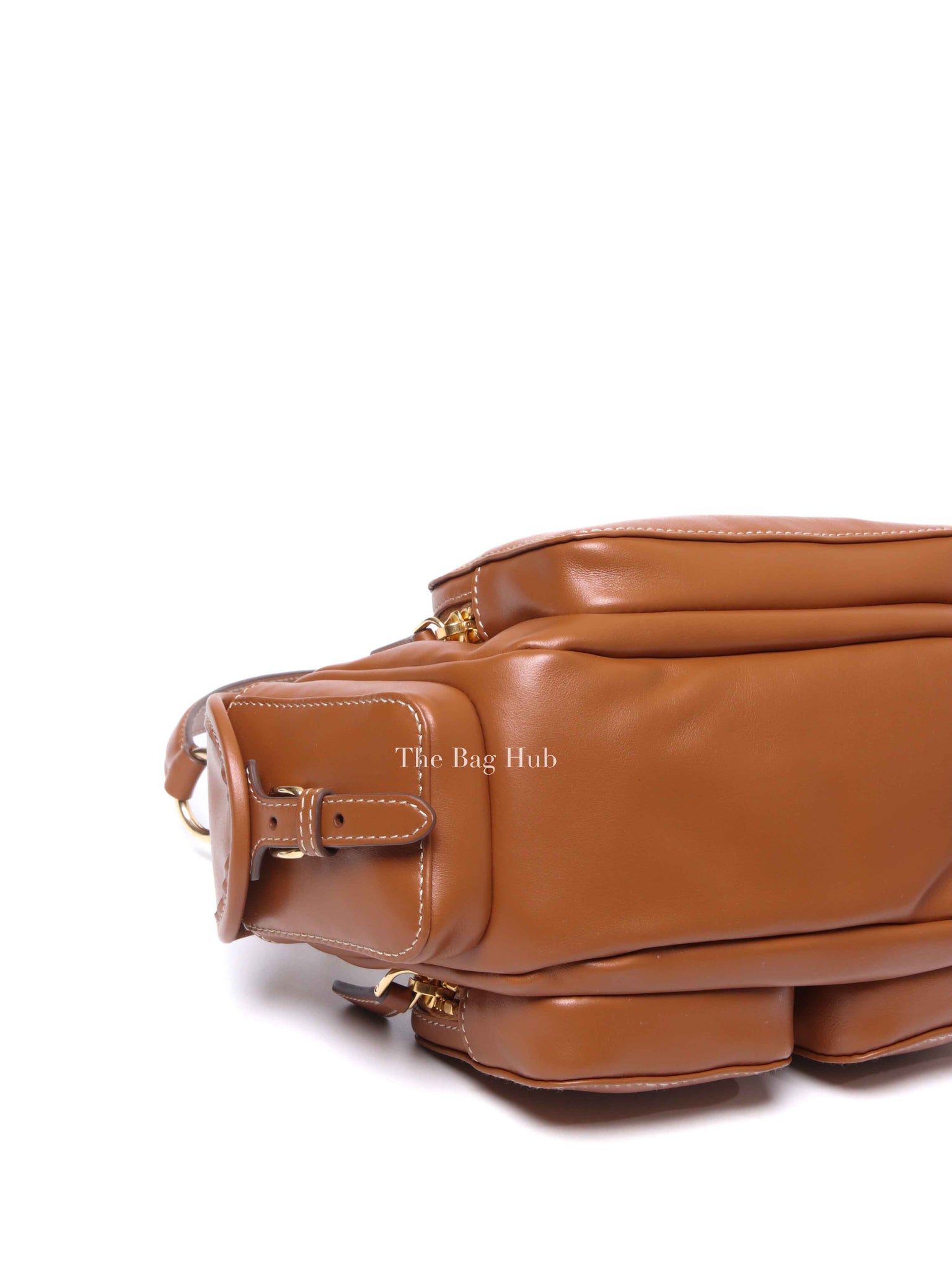 Miu Miu Cognac Nappa Leather Pocket Bag