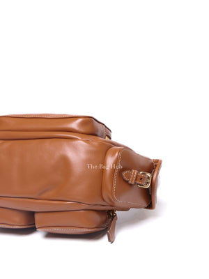 Miu Miu Cognac Nappa Leather Pocket Bag