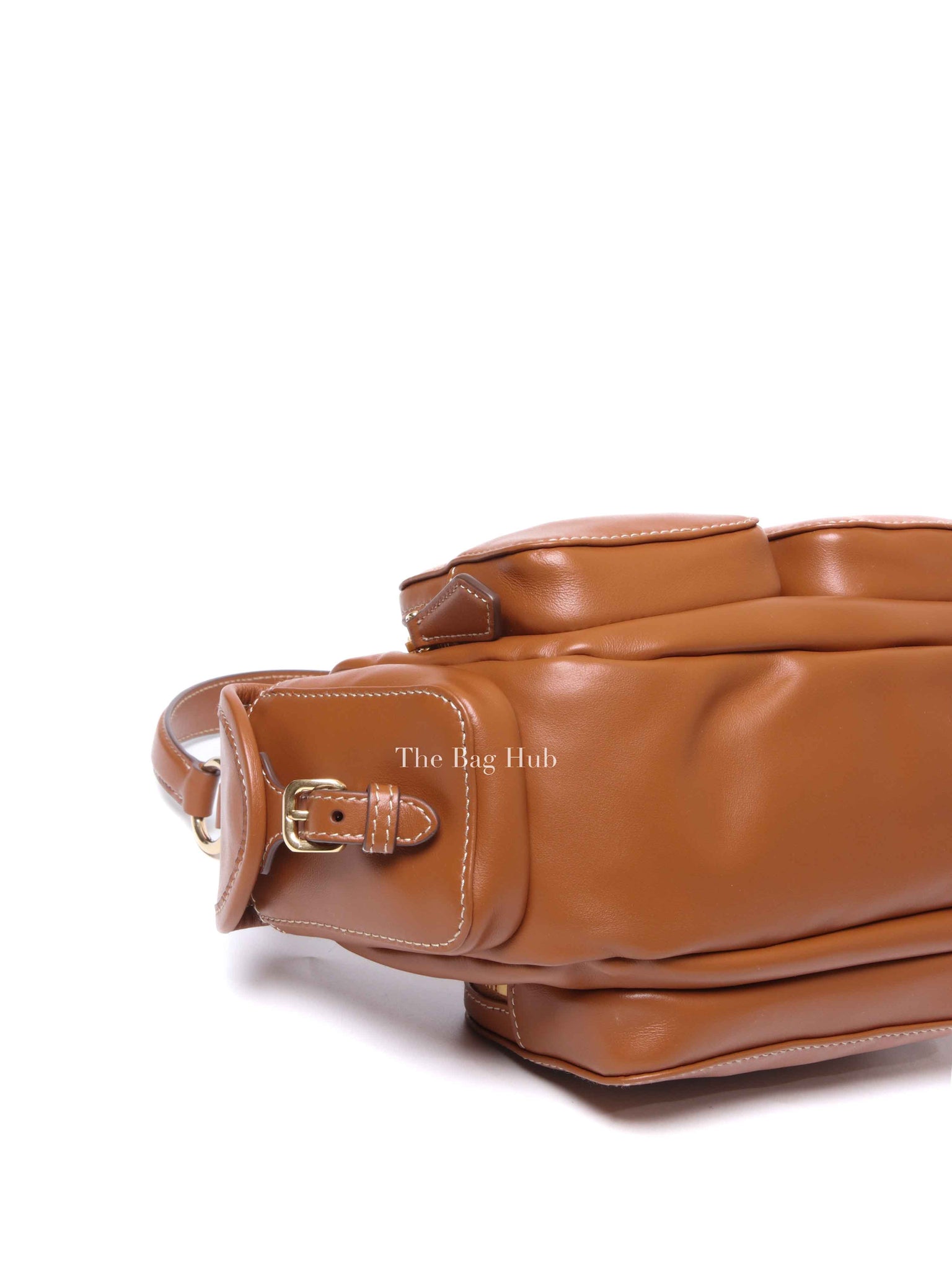 Miu Miu Cognac Nappa Leather Pocket Bag