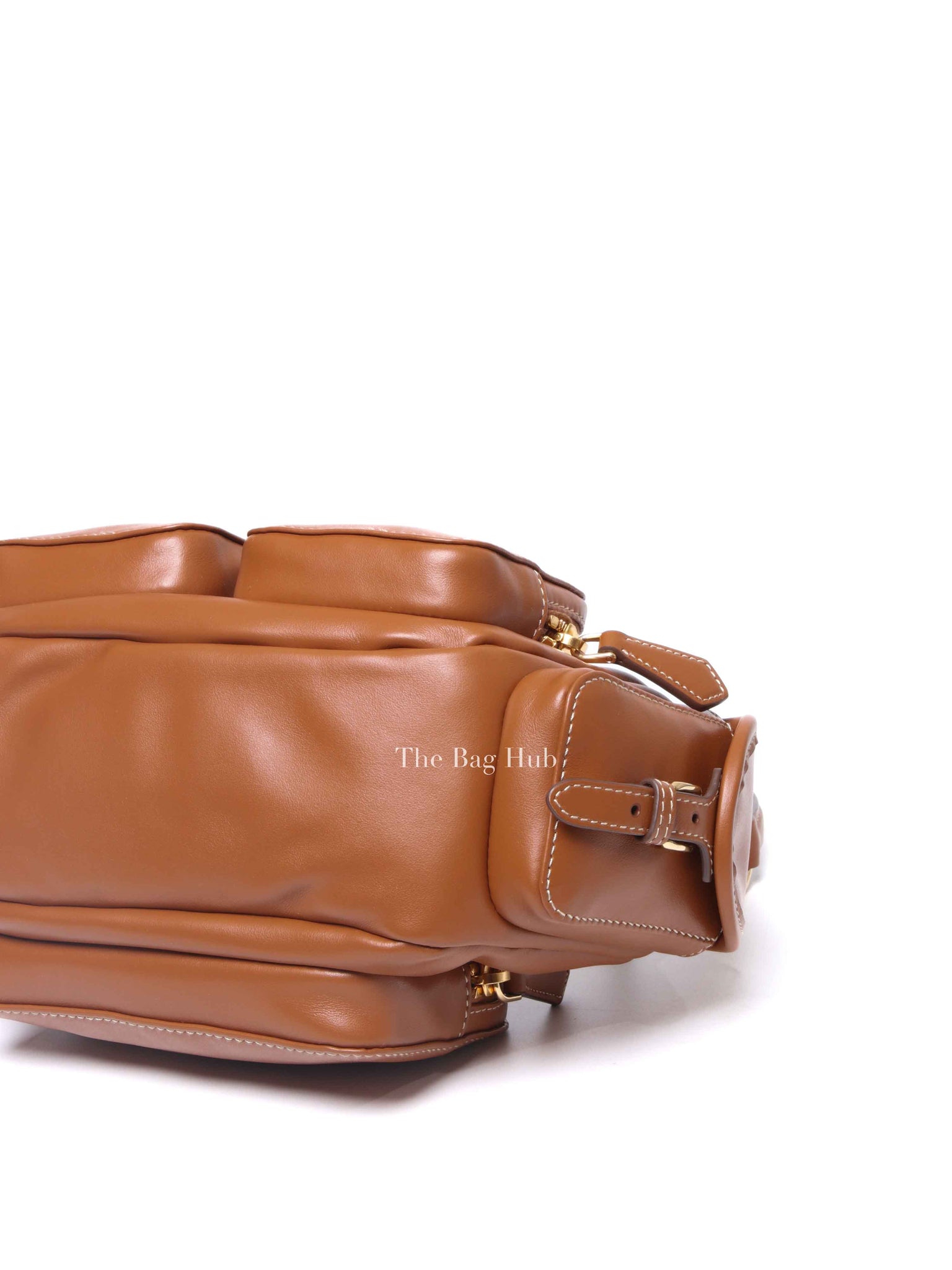 Miu Miu Cognac Nappa Leather Pocket Bag