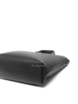 Saint Laurent Black Leather Toy Shopping Tote Bag