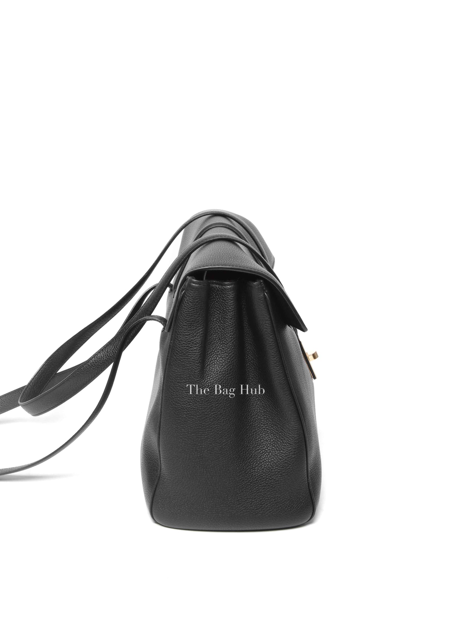 Celine Black Grained Calfskin Leather Medium Soft Bag GHW