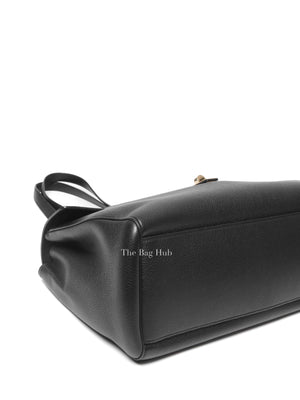Celine Black Grained Calfskin Leather Medium Soft Bag GHW