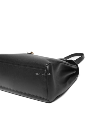 Celine Black Grained Calfskin Leather Medium Soft Bag GHW