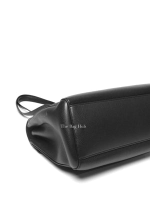 Celine Black Grained Calfskin Leather Medium Soft Bag GHW