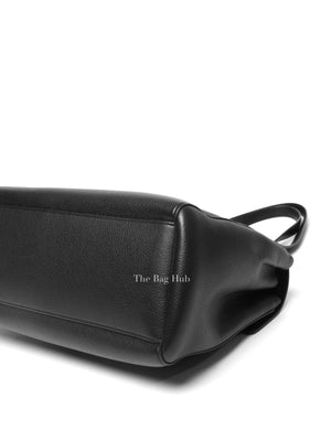 Celine Black Grained Calfskin Leather Medium Soft Bag GHW