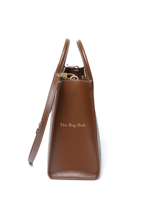 Gucci Beige/Ebony GG Supreme Canvas and Leather GG Small Tote Bag