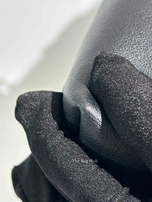 Saint Laurent Black Leather Toy Shopping Tote Bag