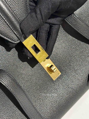 Celine Black Grained Calfskin Leather Medium Soft Bag GHW