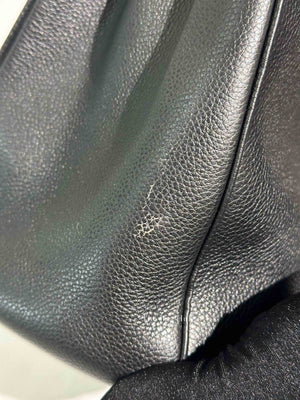 Celine Black Grained Calfskin Leather Medium Soft Bag GHW