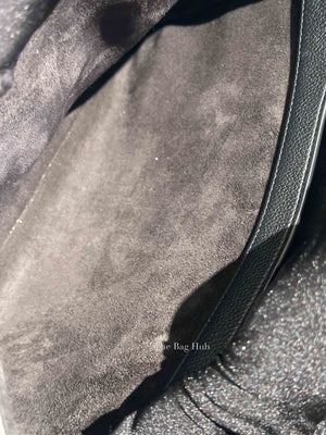 Celine Black Grained Calfskin Leather Medium Soft Bag GHW