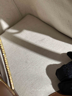 Gucci Beige/Ebony GG Supreme Canvas and Leather GG Small Tote Bag