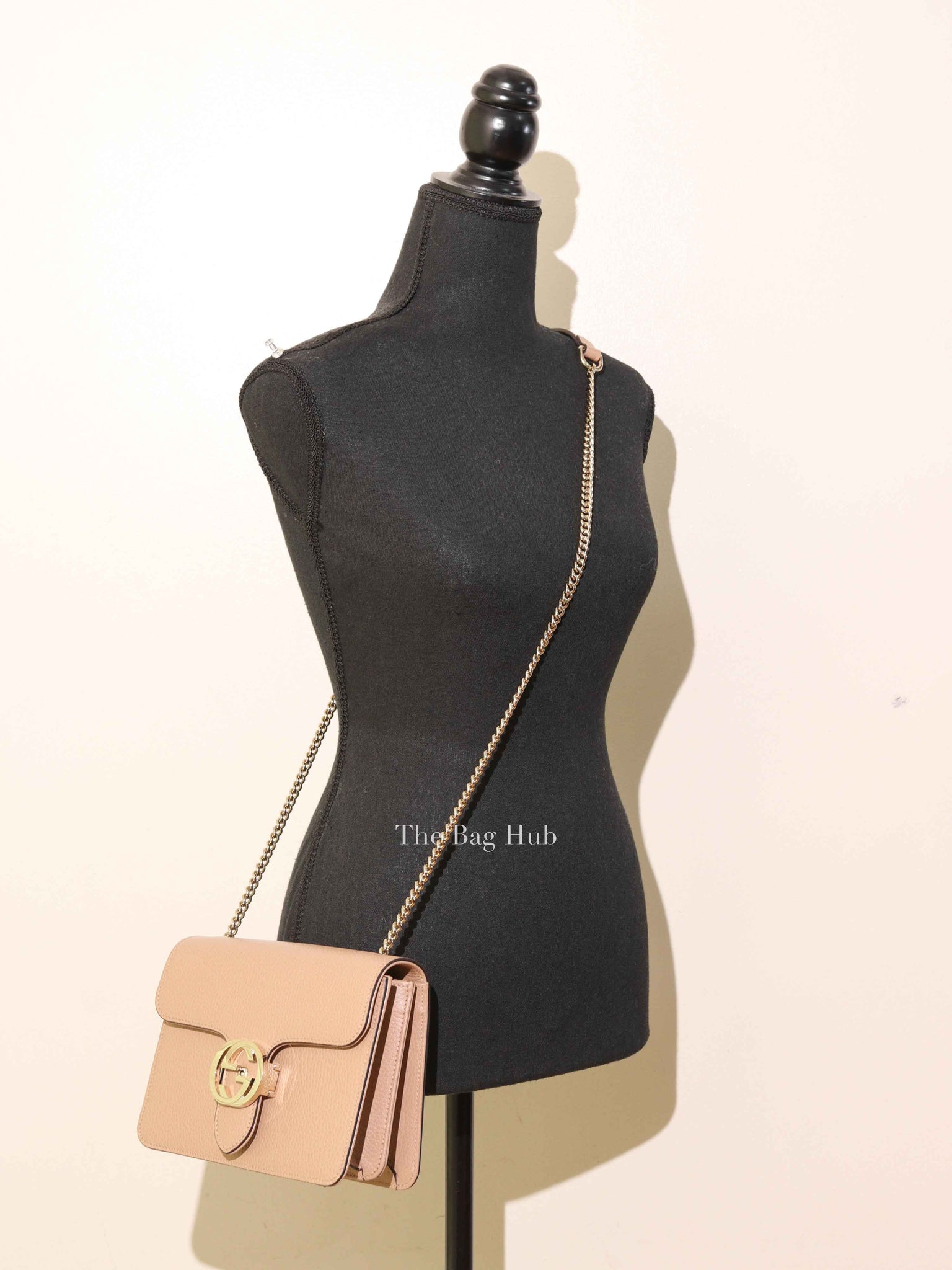Gucci Camelia Leather Interlocking G Small Shoulder Bag