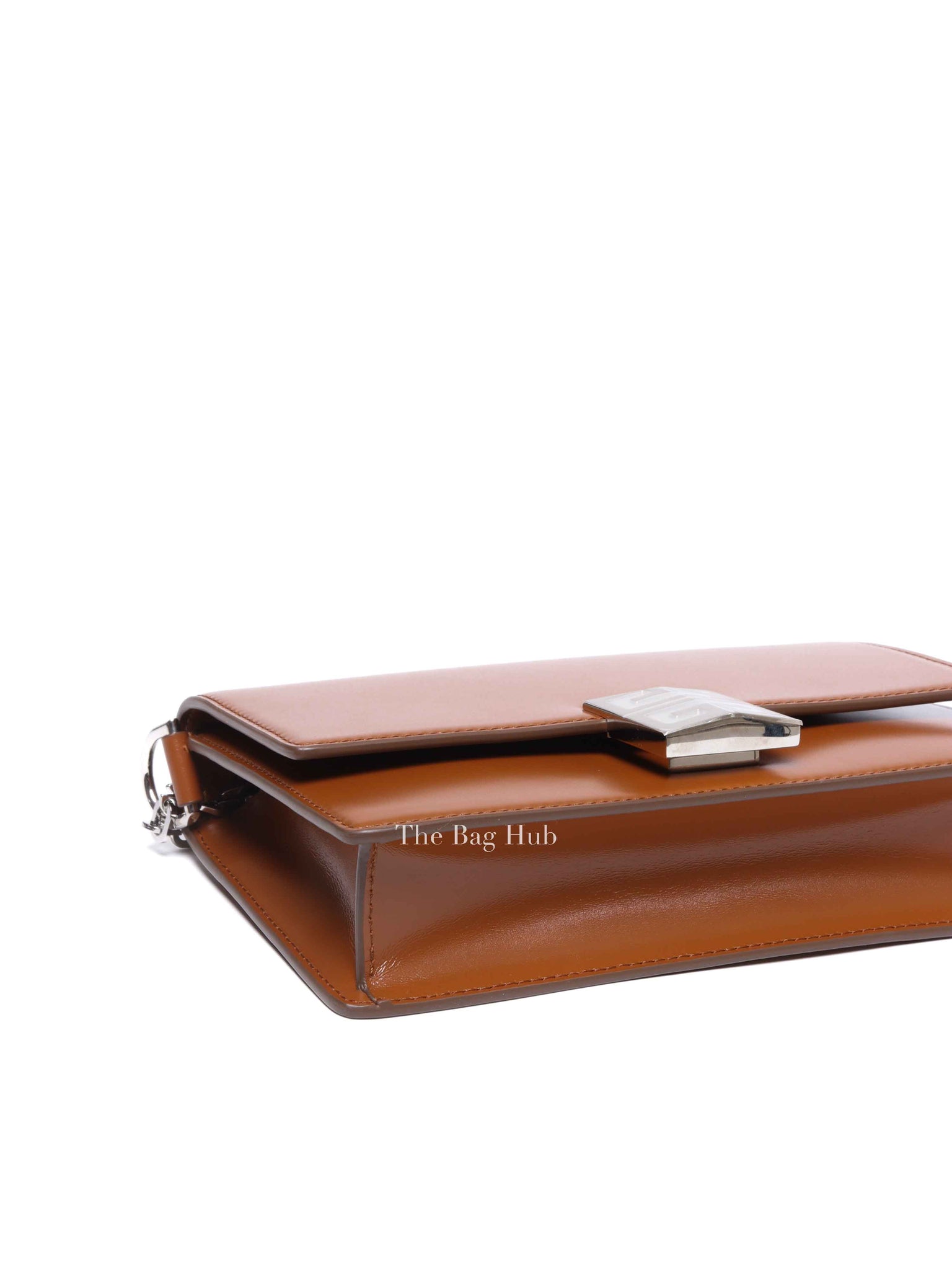 Givenchy Chestnut Calfskin Leather 4G Chain Small Shoulder Bag