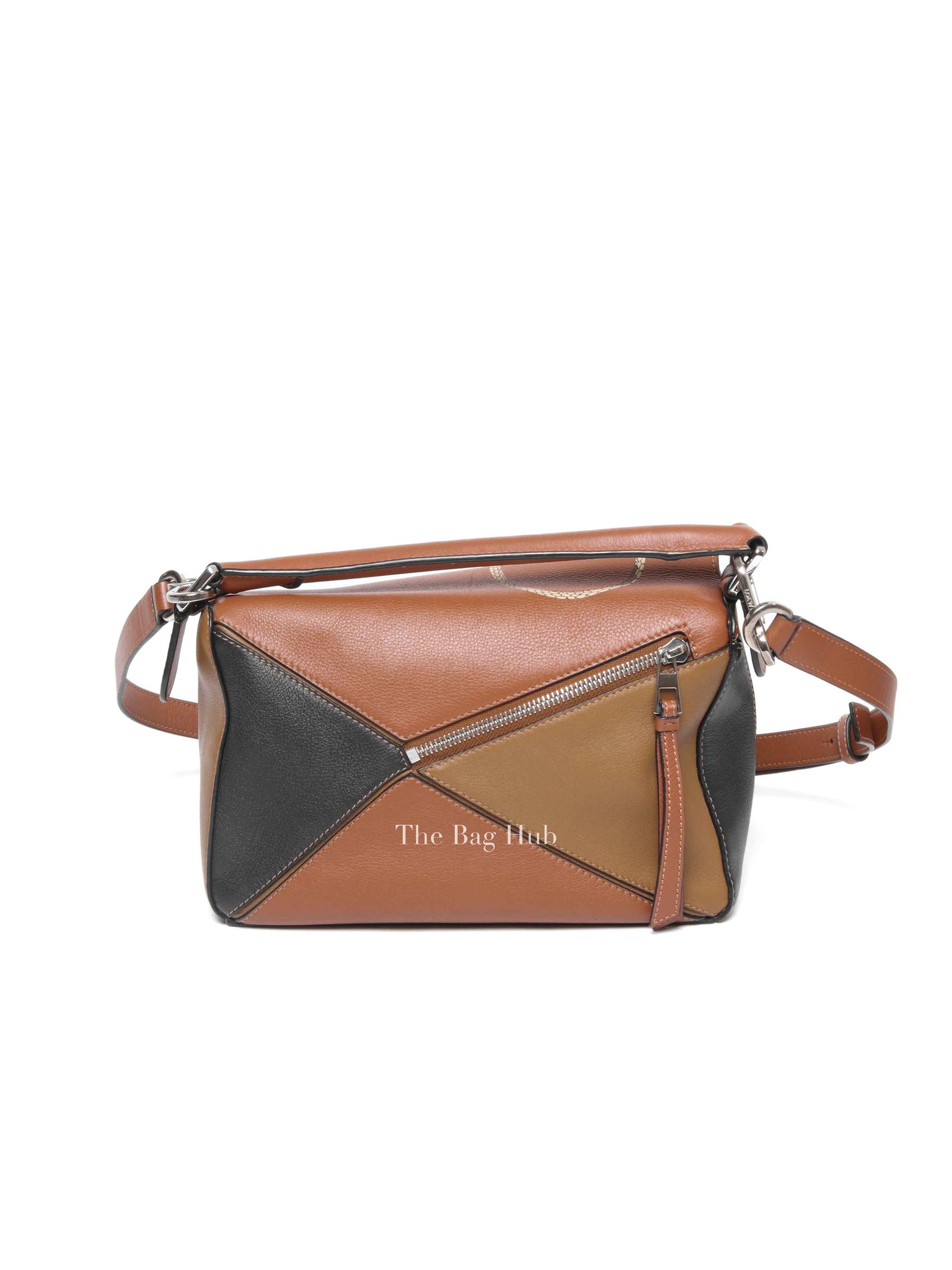 Loewe Tan Multicolor Leather Paula Ibiza Small Puzzle Bag