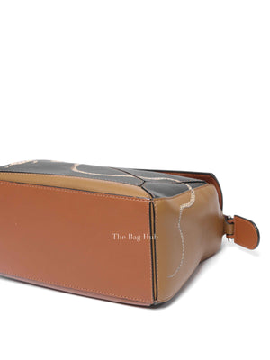 Loewe Tan Multicolor Leather Paula Ibiza Small Puzzle Bag