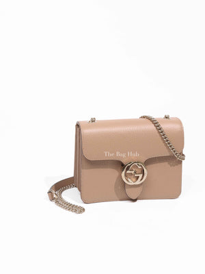 Gucci Camelia Leather Interlocking G Small Shoulder Bag