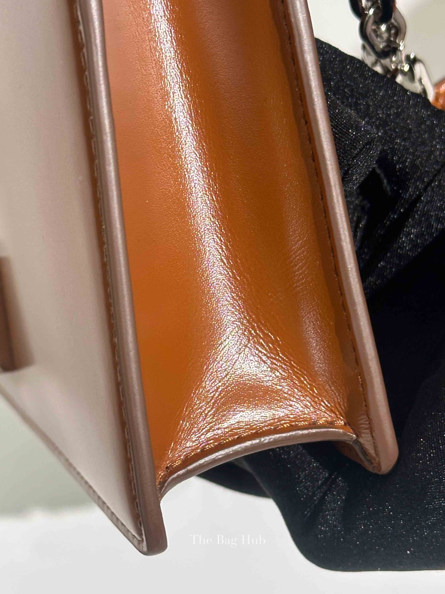 Givenchy Chestnut Calfskin Leather 4G Chain Small Shoulder Bag