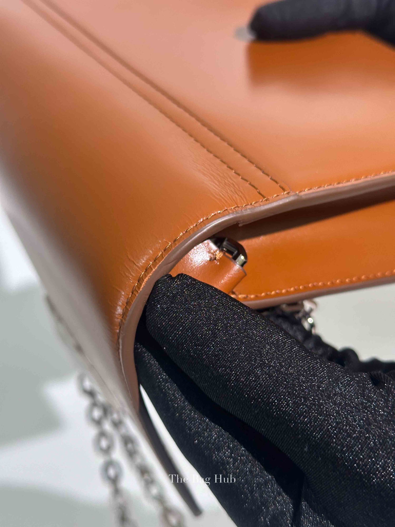 Givenchy Chestnut Calfskin Leather 4G Chain Small Shoulder Bag