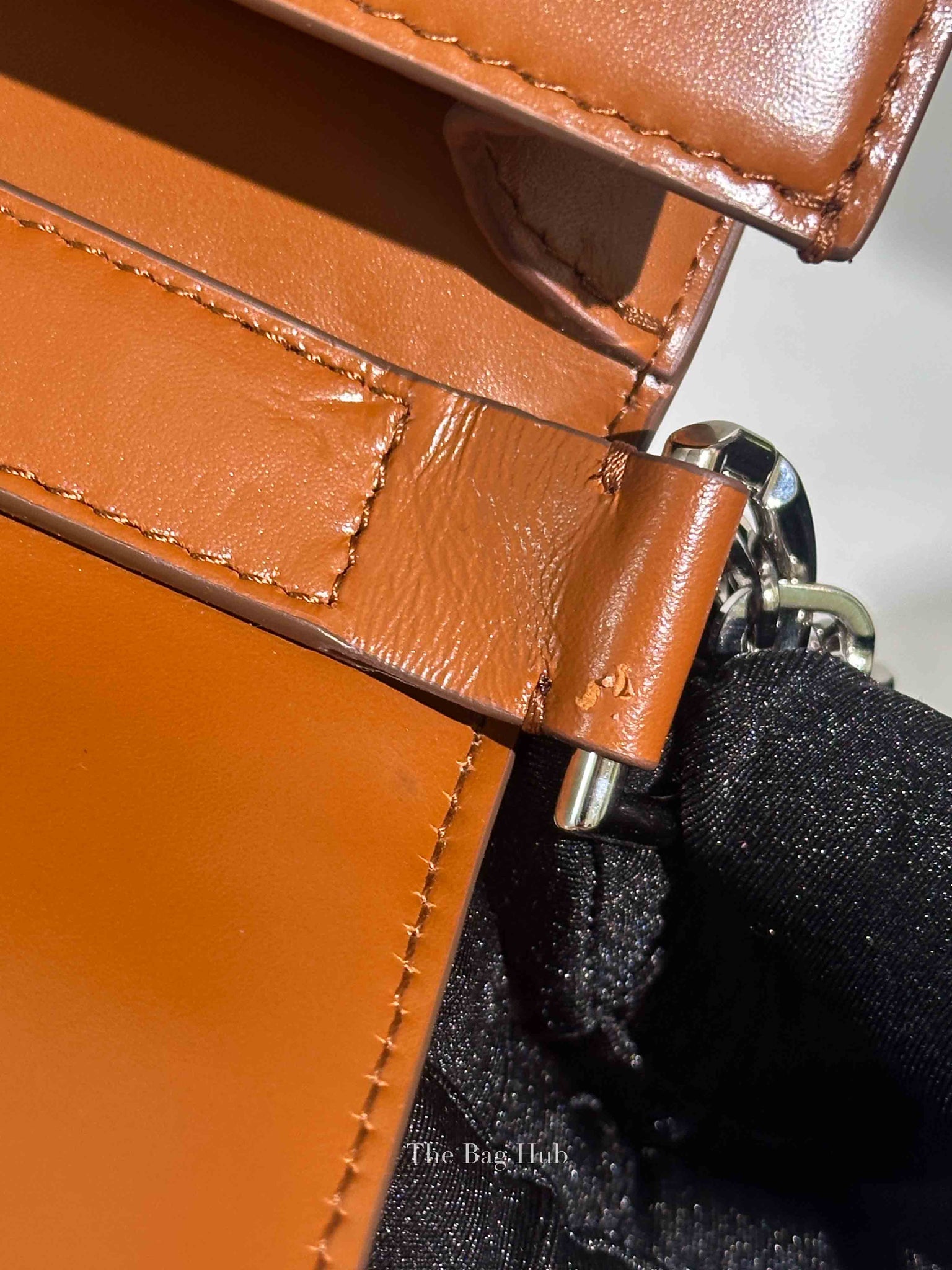 Givenchy Chestnut Calfskin Leather 4G Chain Small Shoulder Bag
