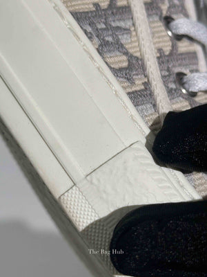 Dior Stone Gray Oblique Embroidered Cotton Walk'n'Dior Sneakers Size 36