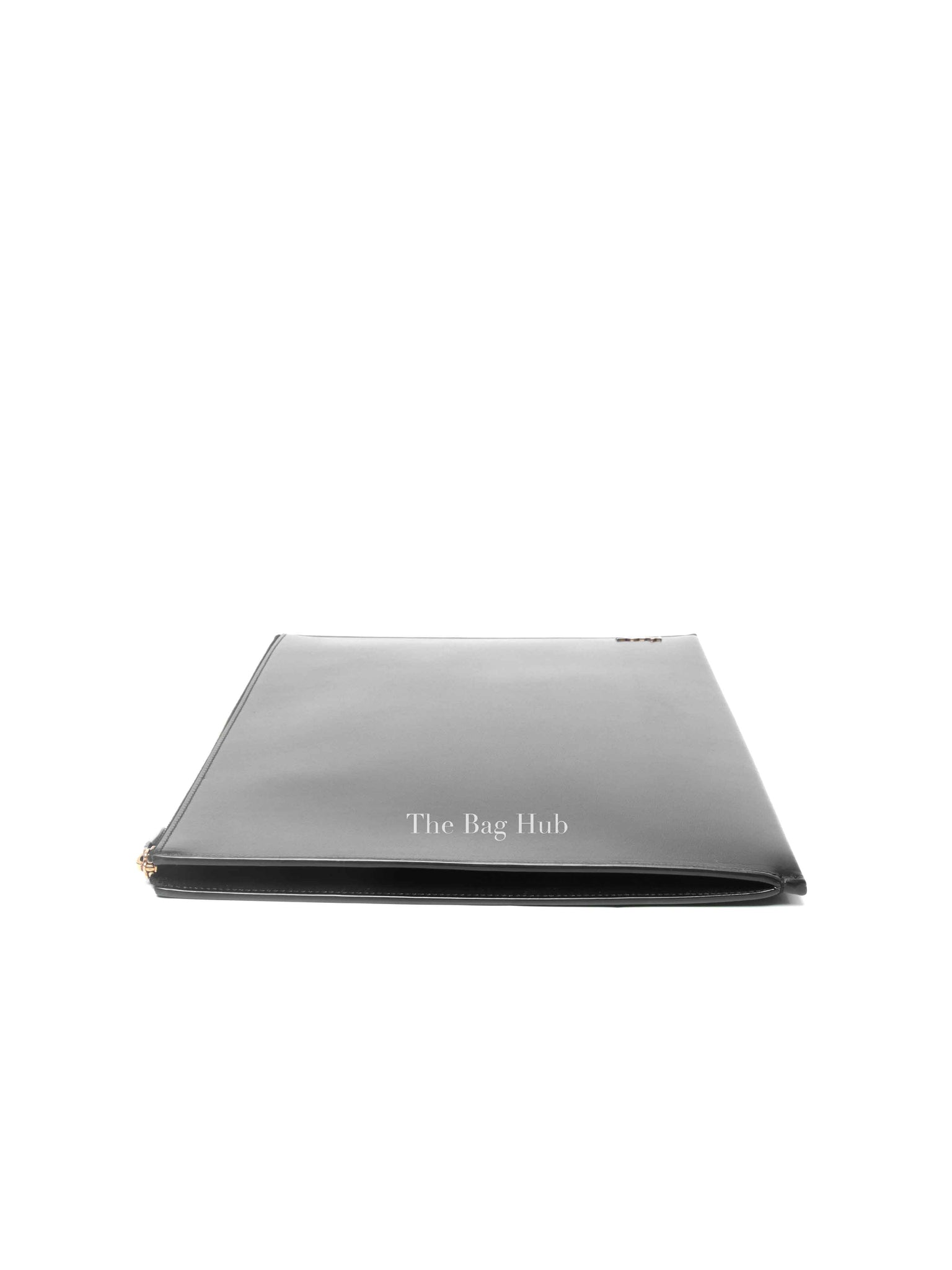 Saint Laurent Black Shiny Calfskin Tiny Monogram Document Holder