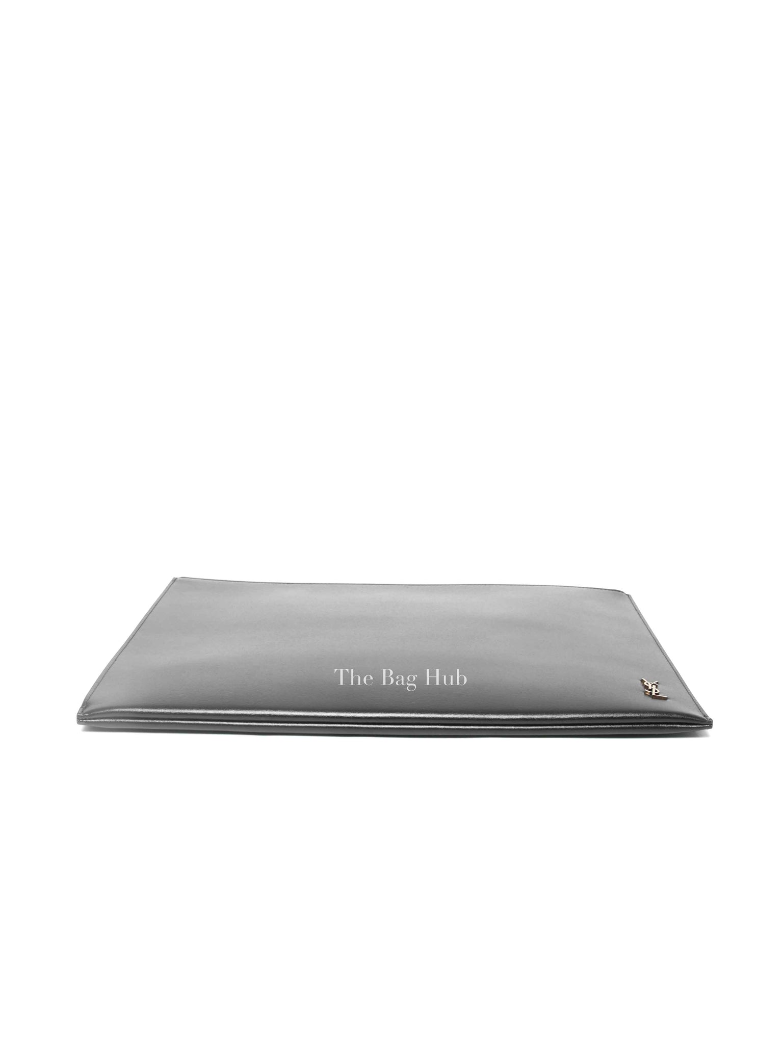 Saint Laurent Black Shiny Calfskin Tiny Monogram Document Holder