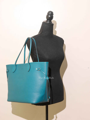 Louis Vuitton Cyan Epi Neverfull MM Bag