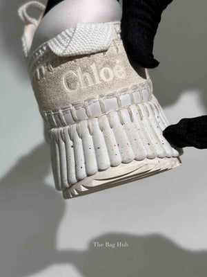 Chloe White Nylon/Polyester Nema Sneakers Size 38