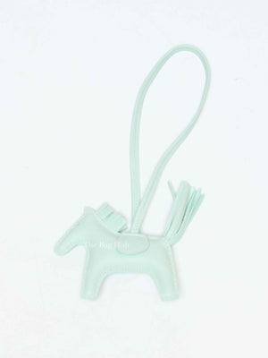 Hermes Vert Peppermint Leather Rodeo PM Bag Charm