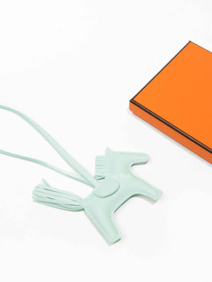 Hermes Vert Peppermint Leather Rodeo PM Bag Charm