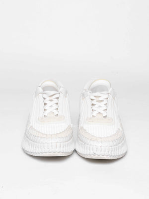 Chloe White Nylon/Polyester Nema Sneakers Size 38