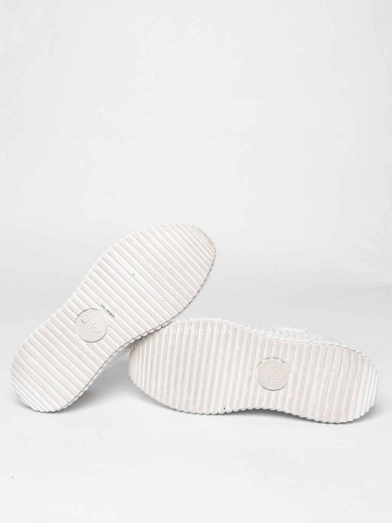 Chloe White Nylon/Polyester Nema Sneakers Size 38