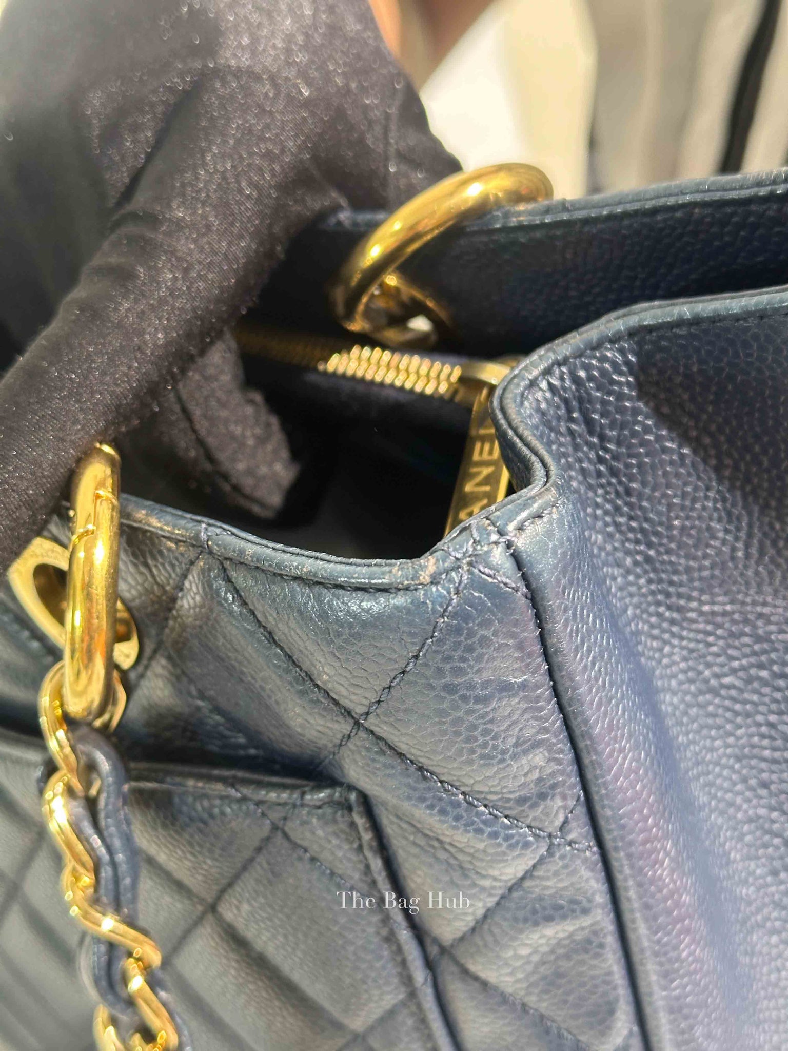 Chanel Navy Blue Caviar GST Tote Bag GHW