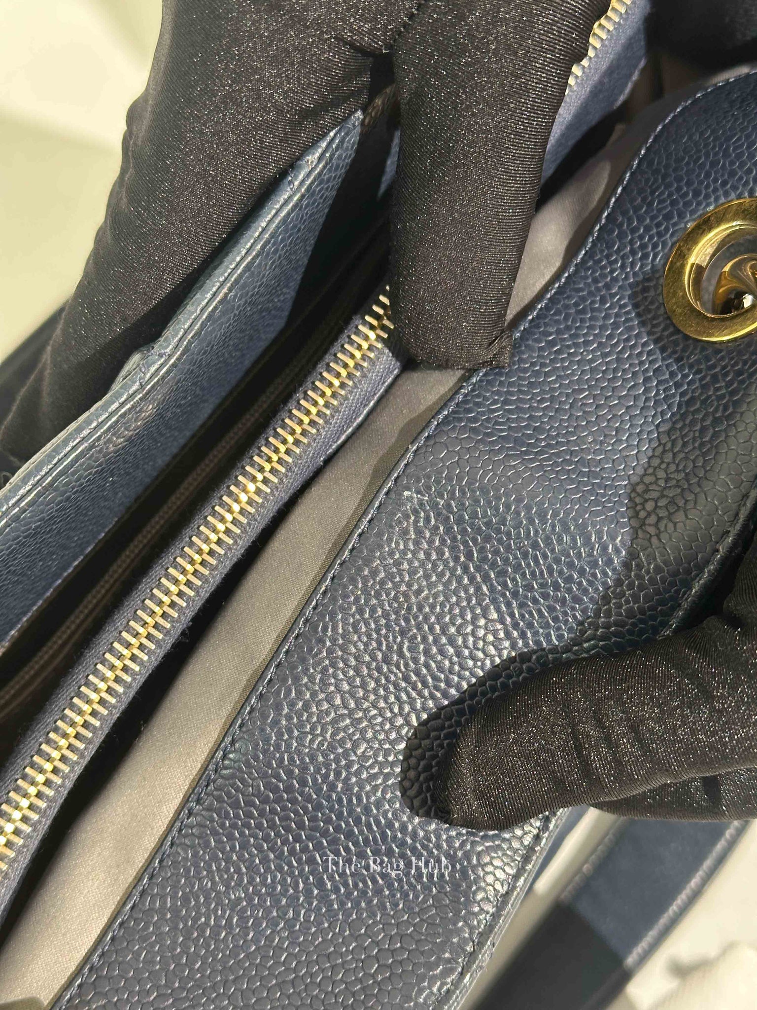 Chanel Navy Blue Caviar GST Tote Bag GHW