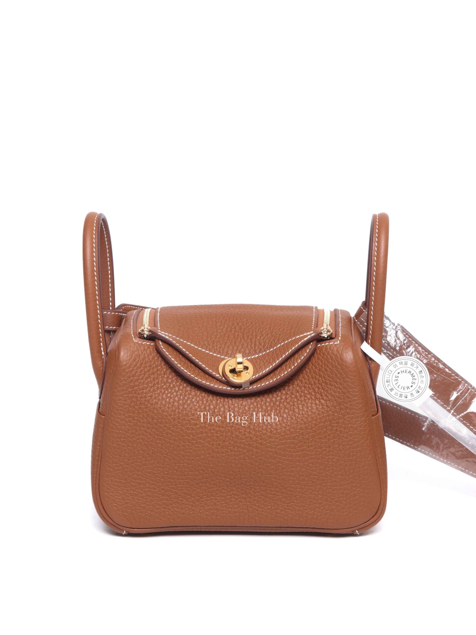 Hermes Gold Leather Mini Lindy GHW