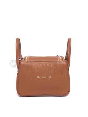 Hermes Gold Leather Mini Lindy GHW