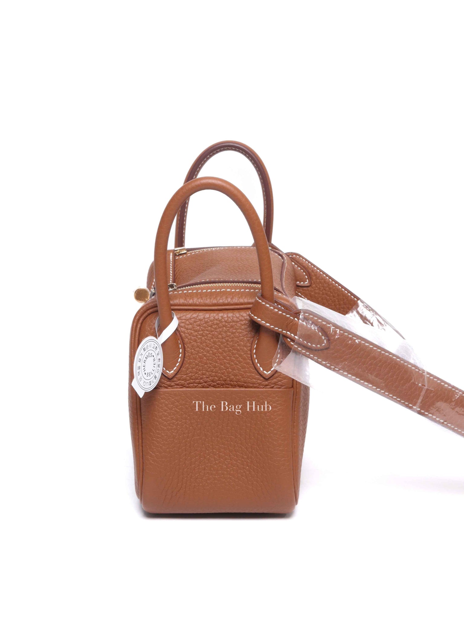 Hermes Gold Leather Mini Lindy GHW