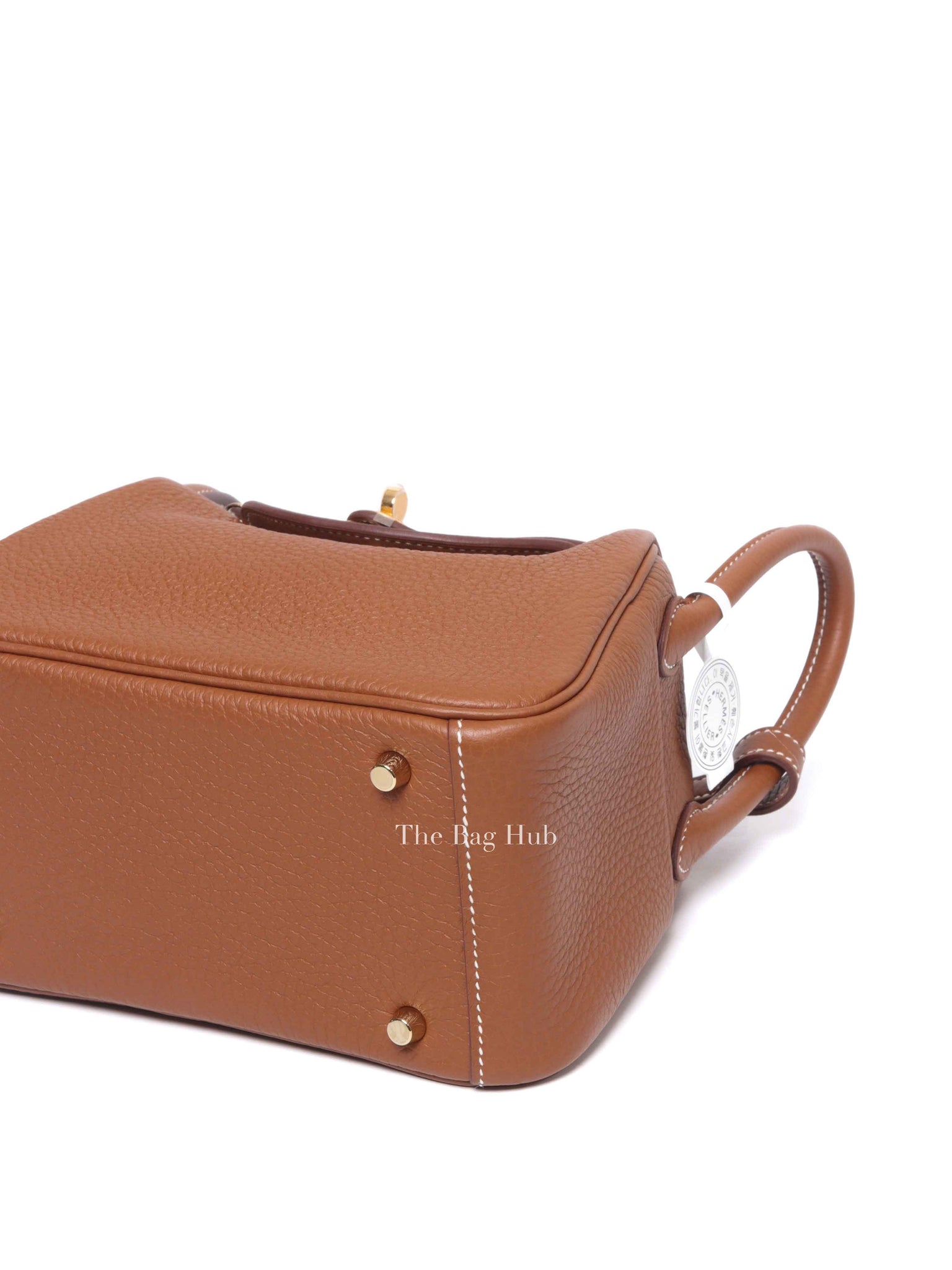 Hermes Gold Leather Mini Lindy GHW