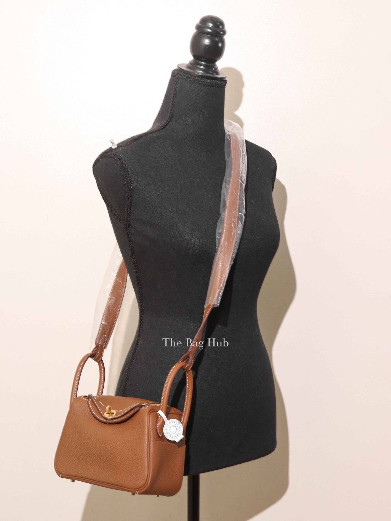 Hermes Gold Leather Mini Lindy GHW