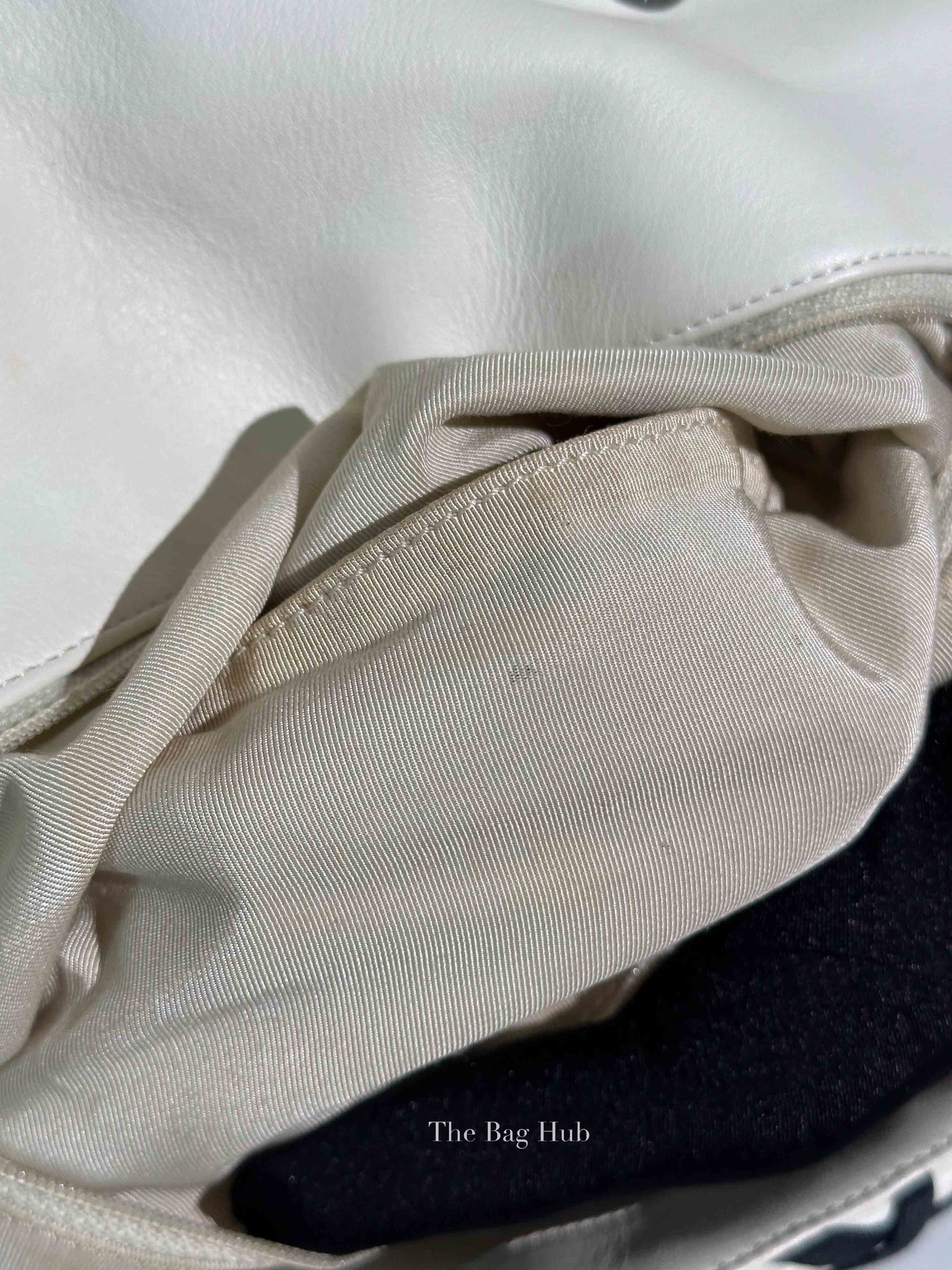 Chanel White Leather Canebiers Jumbo Net Flap Bag