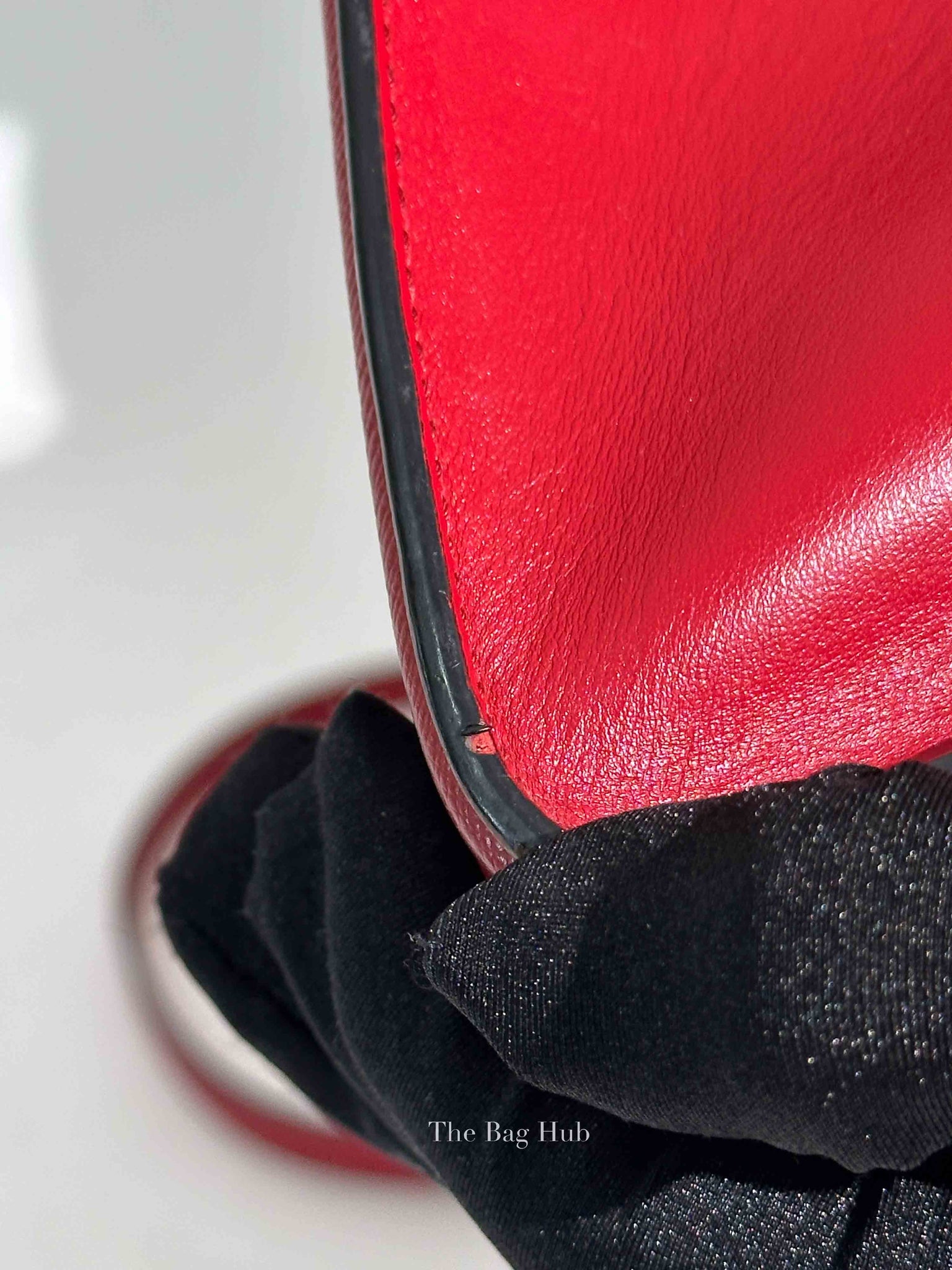 Prada Fuoco Saffiano and Soft Calfskin 2 Way Bag 1BA228