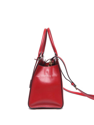 Prada Fuoco Saffiano and Soft Calfskin 2 Way Bag 1BA228