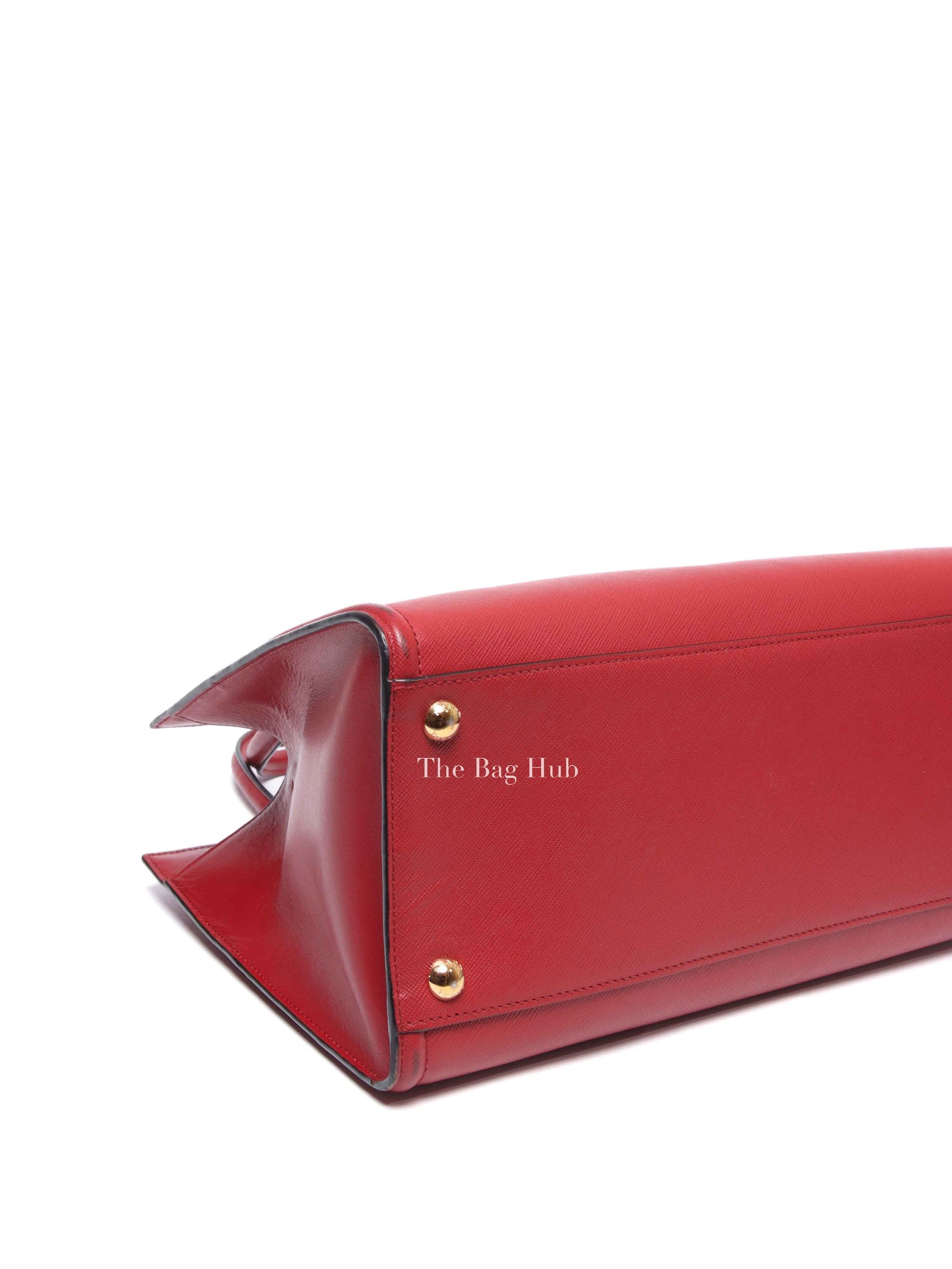 Prada Fuoco Saffiano and Soft Calfskin 2 Way Bag 1BA228